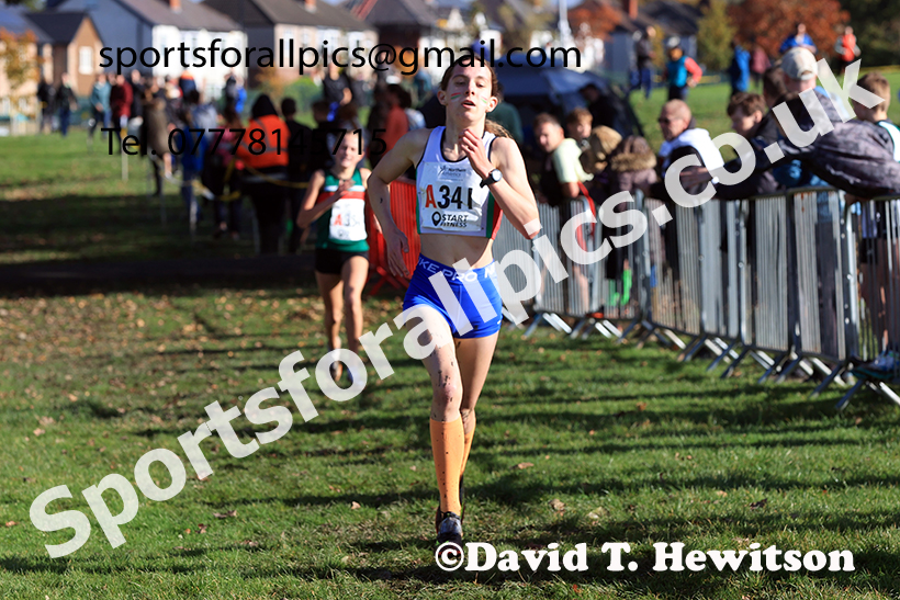 Girls under-15s, 2024 Northern Cross Country Relays, Graves Park, Sheffield.   Photo: David T. Hewitson/Sports for All Pics